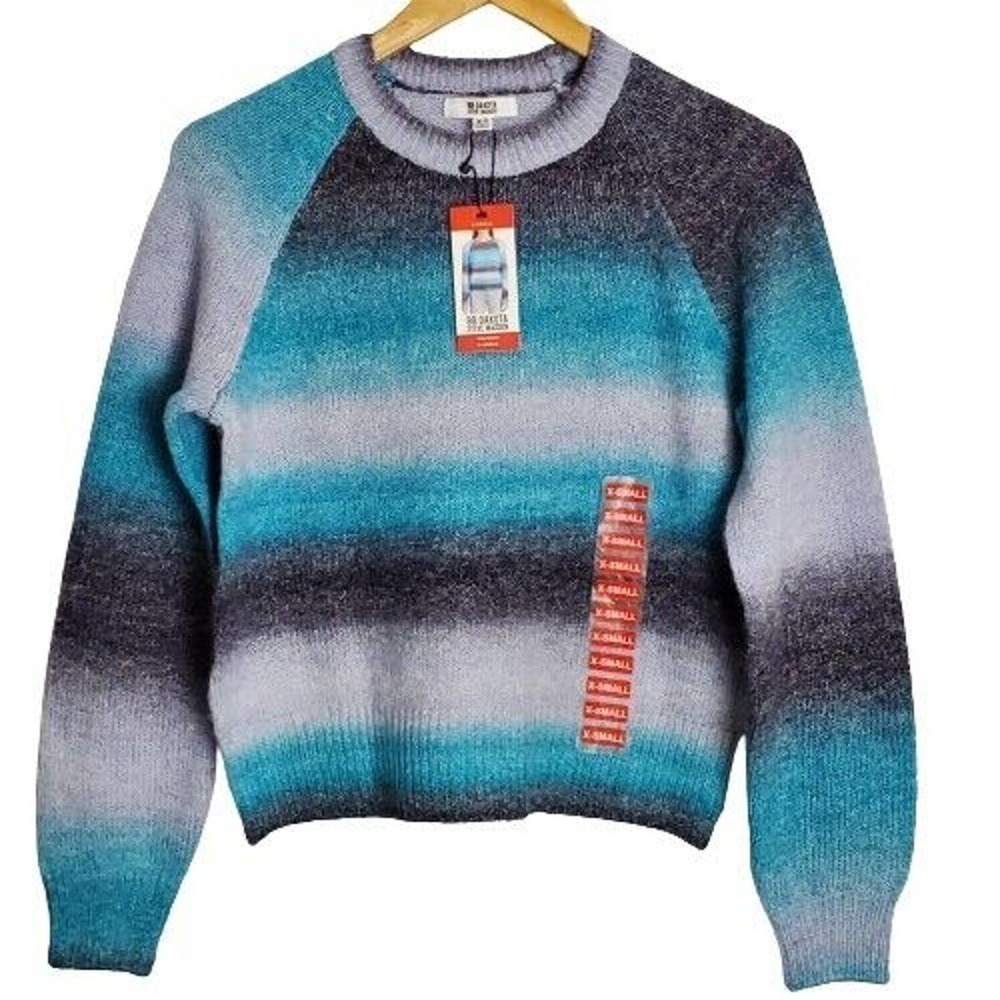 NWT BB Dakota Steve Madden Blue Ombre Pullover Wool Blend Sweater Size XSmall